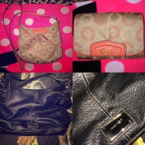 Coach Purse and Wallet Bundle with Nine West Tote