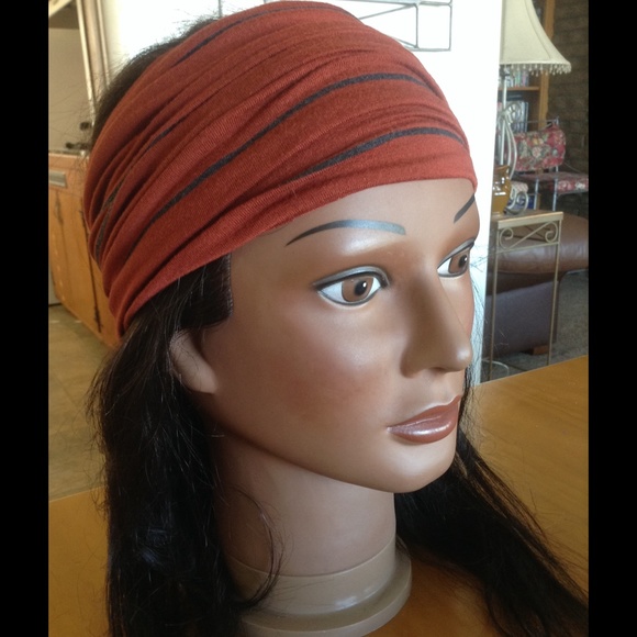 BOHO Red/Dark Grey striped short hair sleeve - Picture 1 of 2