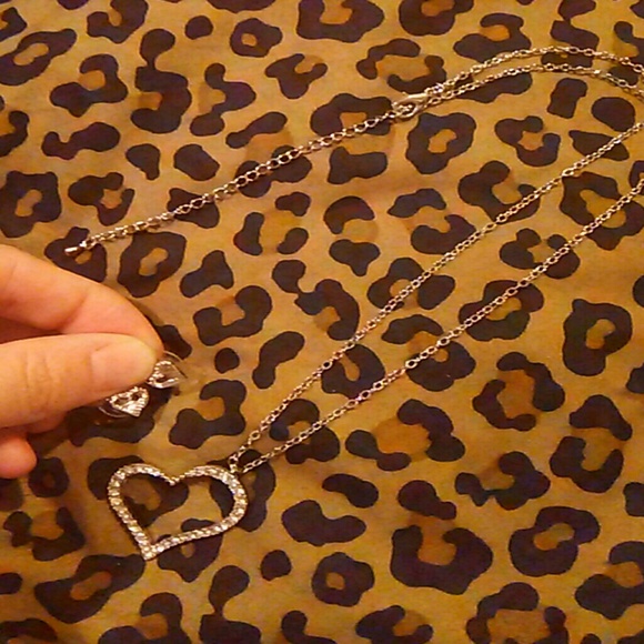 Heart Necklace and Earring Set **REPOSH** - Picture 3 of 4