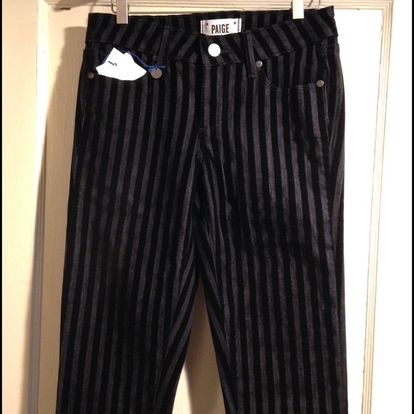 Paige verdugo striped skinny jeans pants
