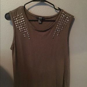 Olive studded tank