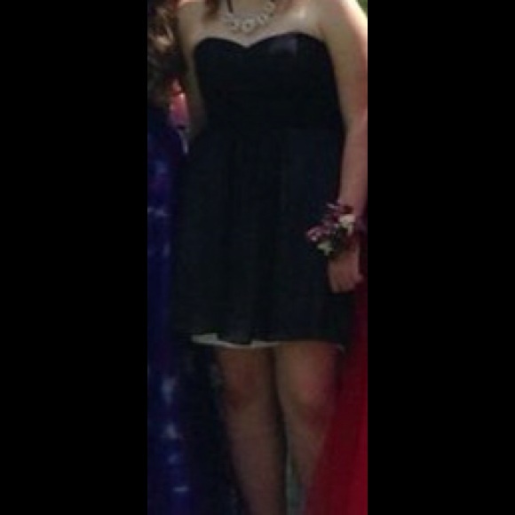 Hi-Lo Black and White Prom Dress.