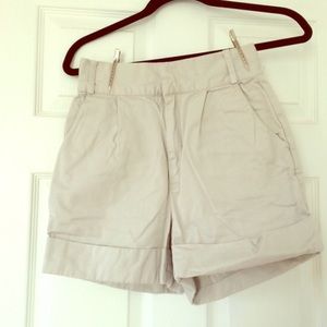 Urban Outfitters High Waisted Khaki Casual Shorts