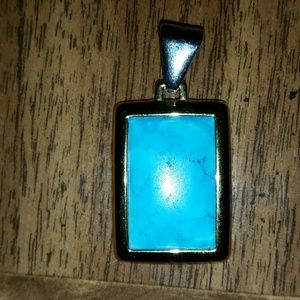 Torqiuse Stainless Steal necklace pendent.