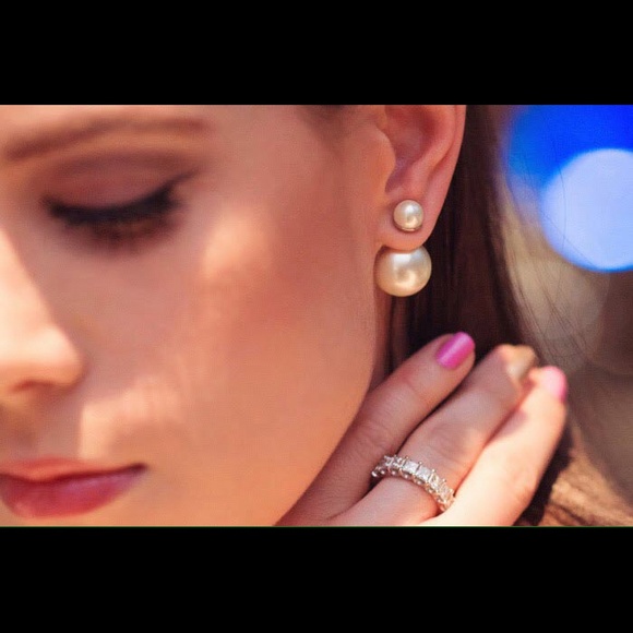 Double Pearl Earrings