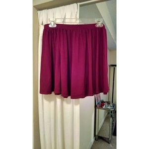 Cranberry Skater Skirt