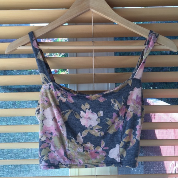 Kirra floral bustier crop top