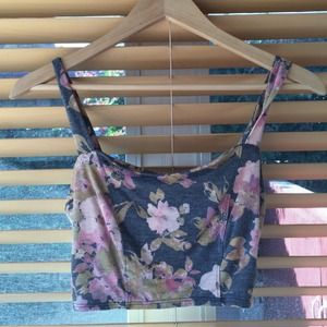 Kirra floral bustier crop top