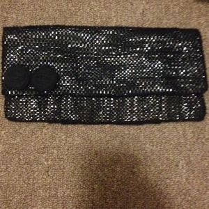 Black Cassette Tape clutch and earrings bundle