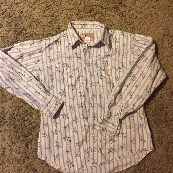 Girls 14-16 wrangler pearl snap western shirt