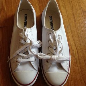 White Leather Converse