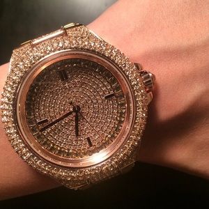MICHAEL KORS MK Camille Rose Gold Glitz Watch