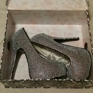 Rhinestone pumps