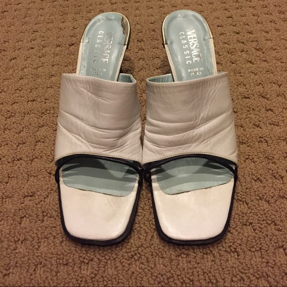 White Versace sandals