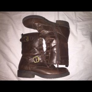 Real Leather combat boots