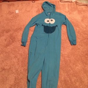 Cookie Monster footie pajamas