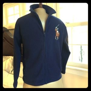 Polo sweater full zip men boys navy jacket