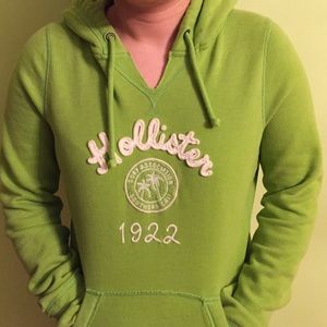 Hollister lime green sweater