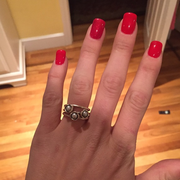 pair silver rings