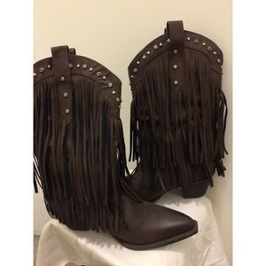 Cowboy Boots with Fringe