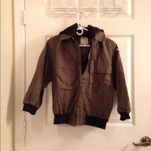 Army Green Military Jacket with Hood