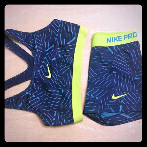 Nike pro shorts and sports bra!!