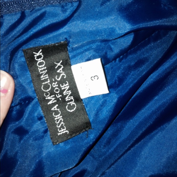 Jessica McClintock Blue lace dress💙💍 - Picture 4 of 4