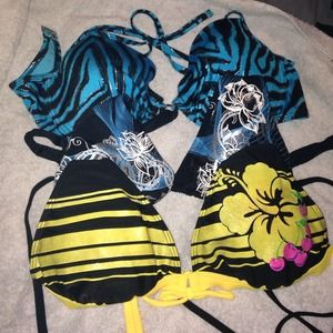 3 bathing suit tops