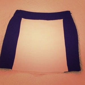 Black and cream skirt