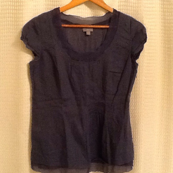 SOLD-Cute blue JJill Blouse