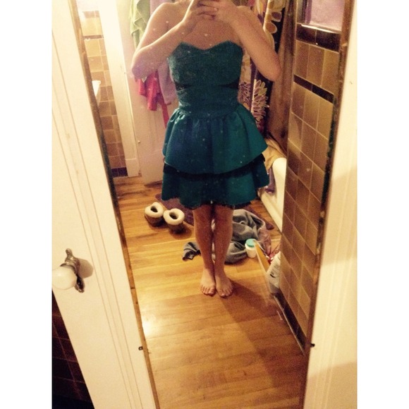 Cw Designs Dress blue lace detailing - Picture 2 of 4