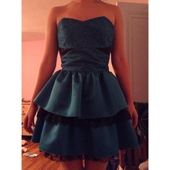 Cw Designs Dress blue lace detailing - Picture 3 of 4