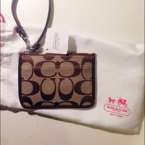 Coach coin purse/key ring/ID holder with wristlet