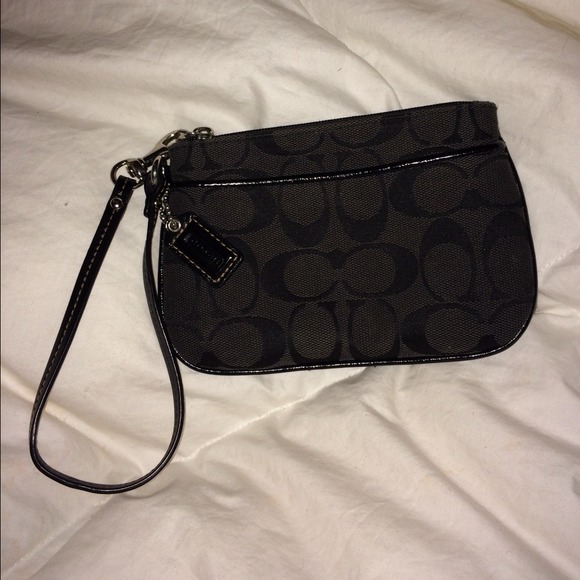 Black Coach Wristlet