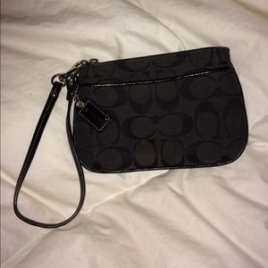 Black Coach Wristlet