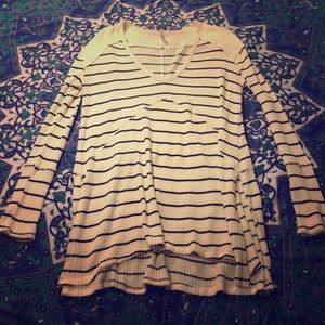 Free People Striped Tunic Top