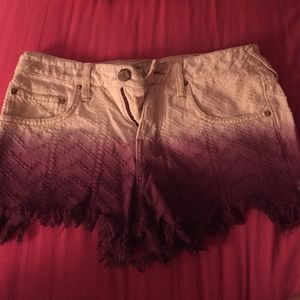 Free people high wasted ombré shorts