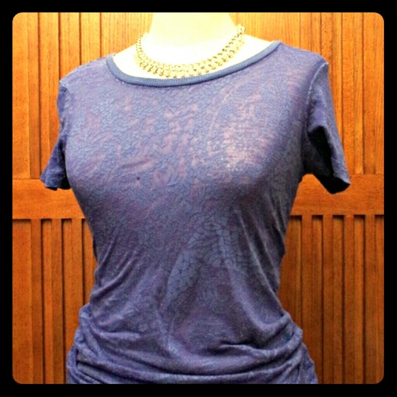 BKE***Vibrant Blue see thru SHIRT