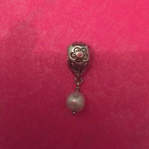 Floral charm with pear danngle