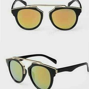 Black Frame Orange Red Lens Sunglasses