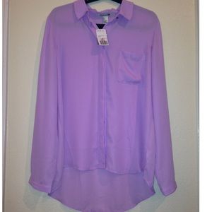 Flowy Woven Collared Top