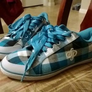 Blue Plaid South Pole Sneakers