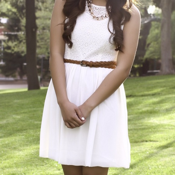 White lace dress