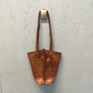 Handmade leather bucket tote