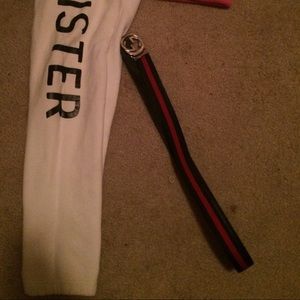 Gucci belt and holister sweats