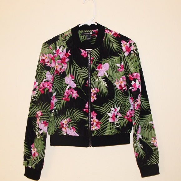 Forever 21 Floral Bomber