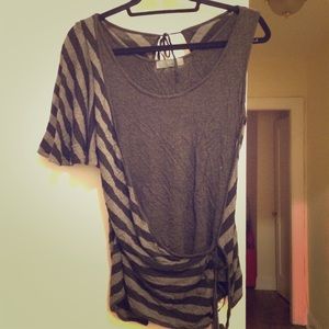 Alexander McQueen jersey asymmetrical shirt