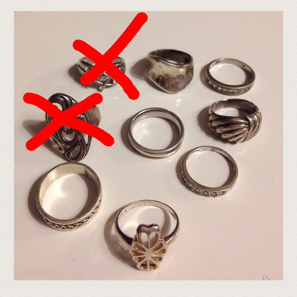 All Sterling silver rings!!
