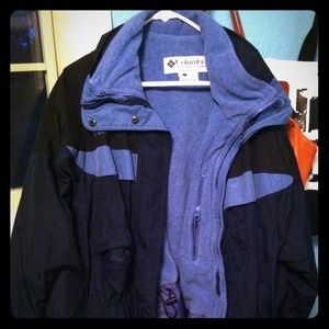 Columbia coat with fleece liner.