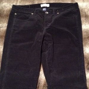 Madewell Skinny Leg Black Corduroy Pant